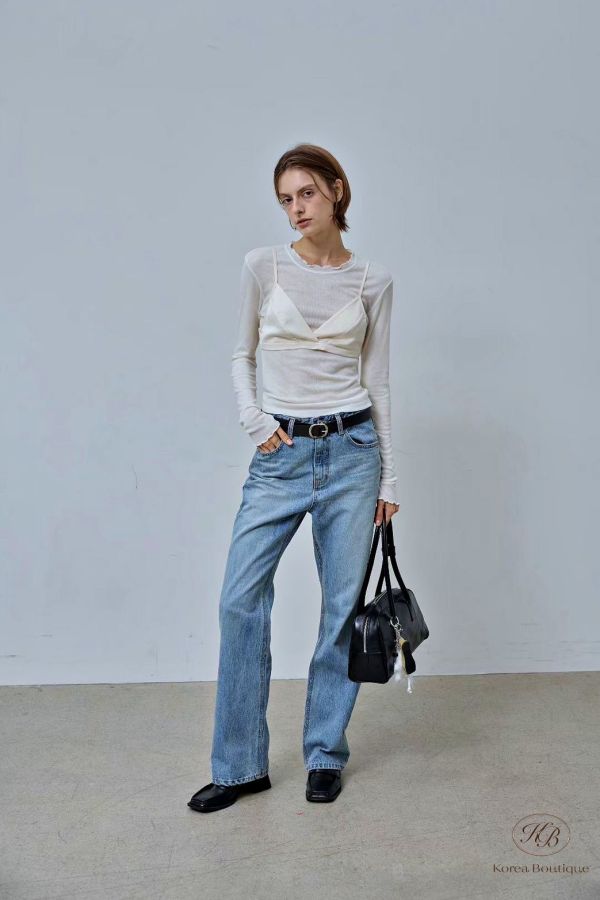 Fw184 秋季 木耳邊內搭上衣 