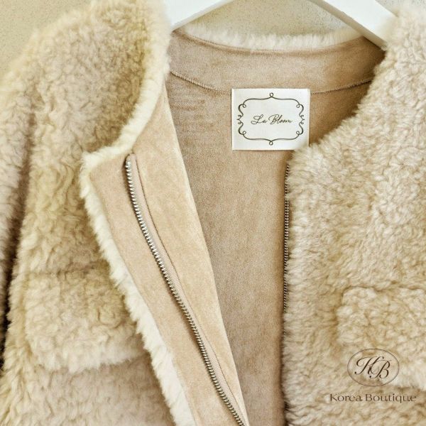 Fw498 冬季 熊寶寶外套 內裡麂皮 含圍巾 