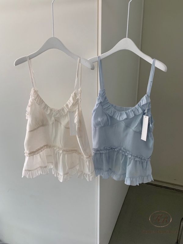 Sv31 夏裝 波浪層次小背心 