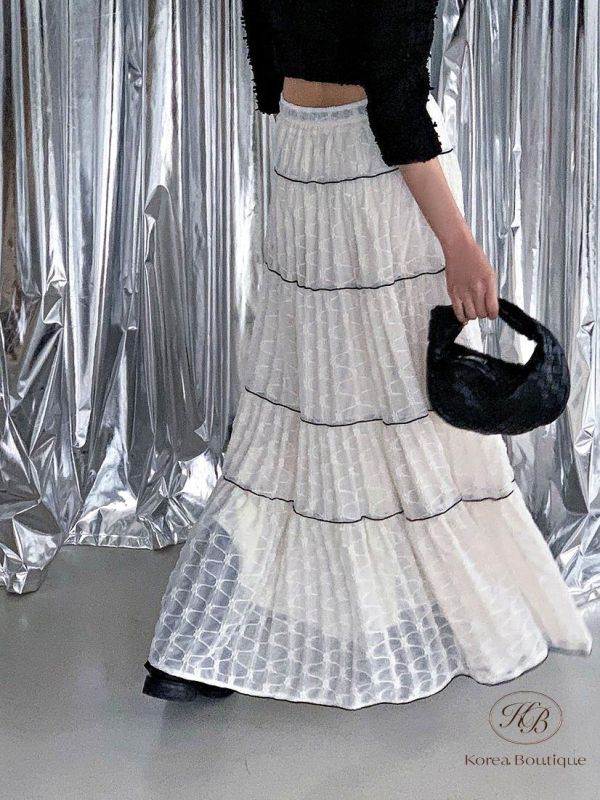 SS465 春季 重工蕾絲半身裙 