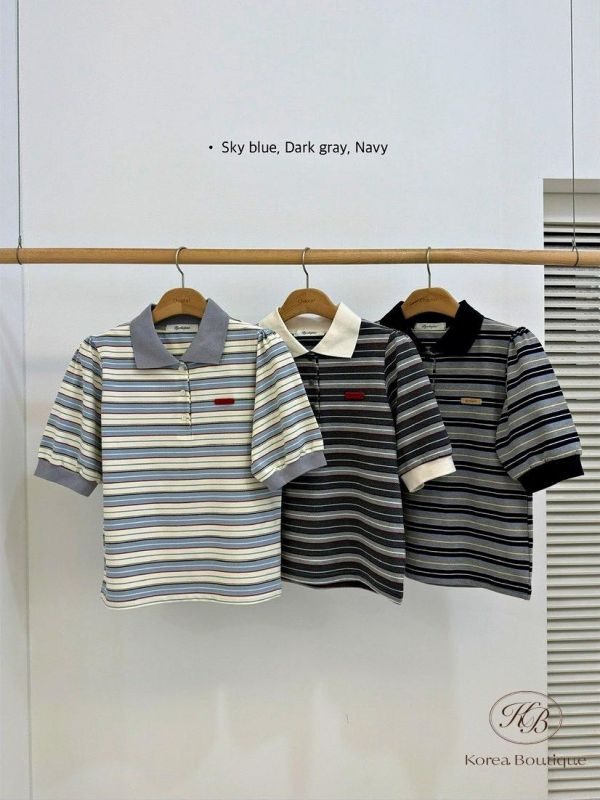 SS433 春季 好好看好搭配的條紋polo衫 