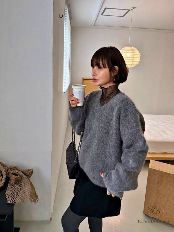 FWKR70 冬季 時髦紋理透露上衣 