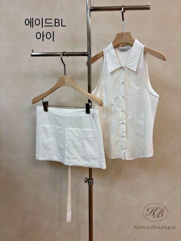 KR2645 夏季 清爽背心圍裙組 