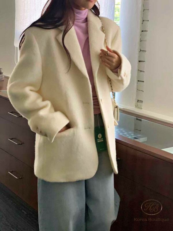 Fw463 冬季 羊駝西裝外套 