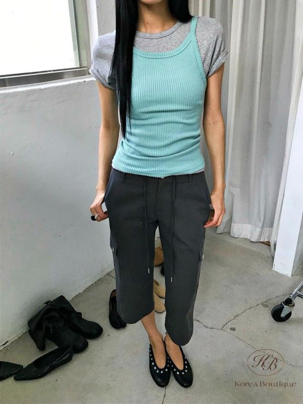 FW2666 秋季 細節好看的八分褲 