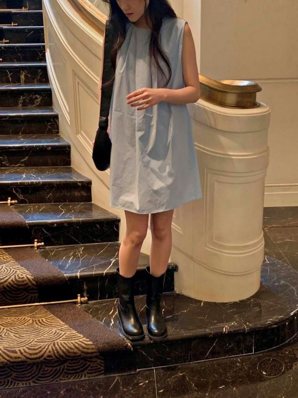 SS394 春季 夏季簡約背心洋裝 