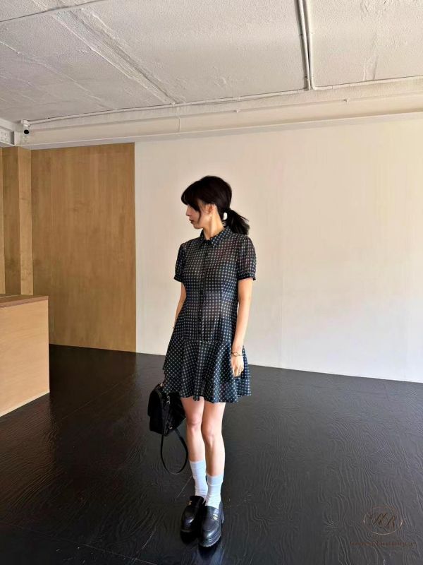 SS267 春季 復古格紋洋裝 