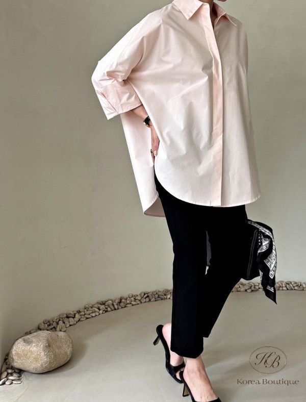 SS154 春季 春款顏色的長版襯衫 