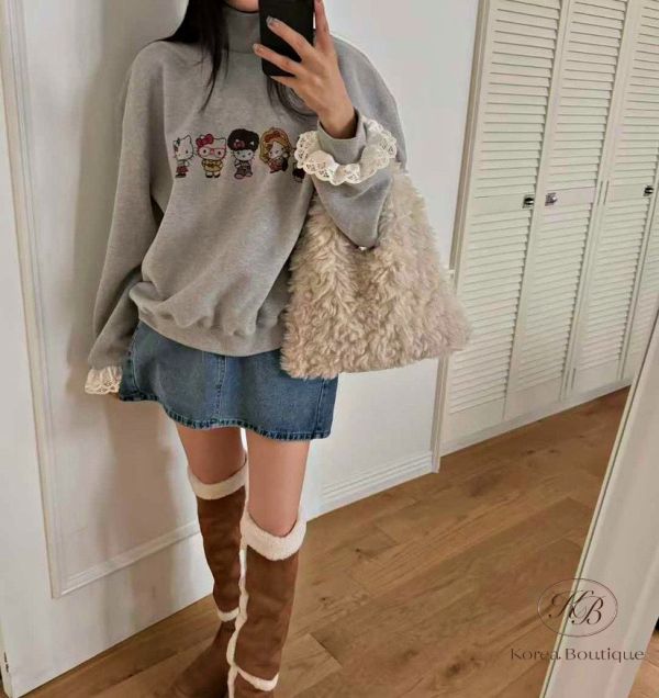 Fw488 冬季 kitty加絨衛衣 