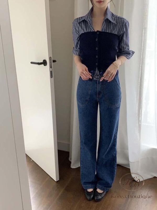 Spr31 春裝 原色丹寧質感口袋牛仔褲 