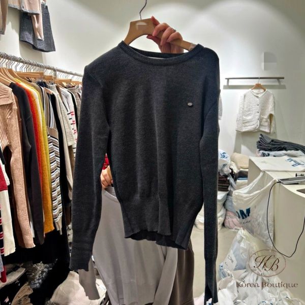 Fw365 秋季 有墊肩的針織薄上衣 