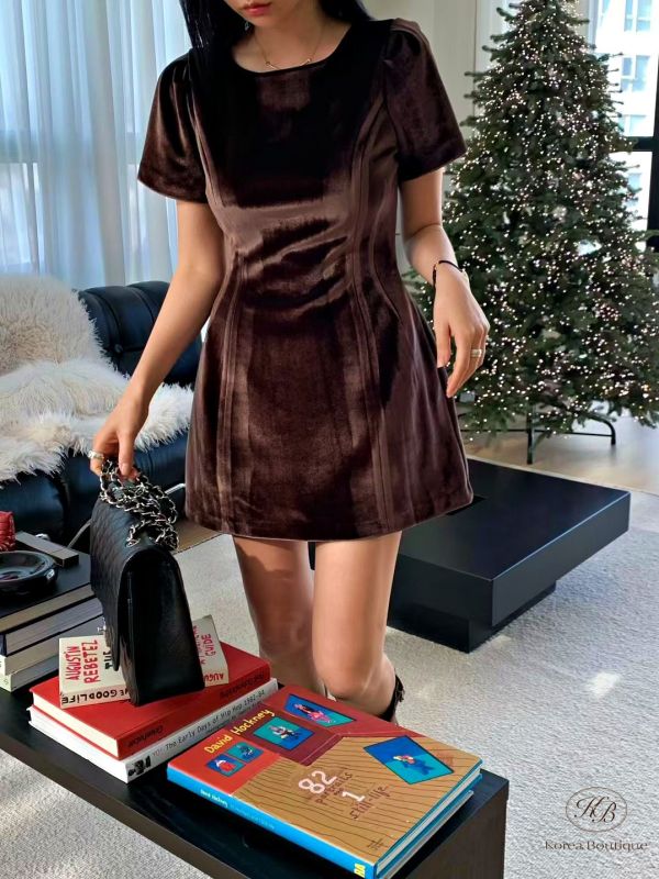 Fw455 冬季 天鵝絨洋裝 