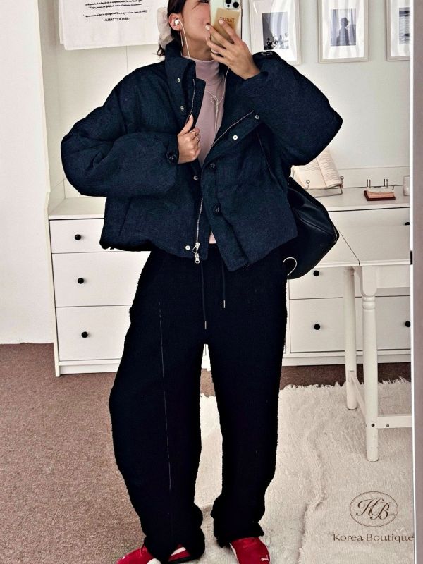 Fw430 冬季 牛仔感羽絨外套 