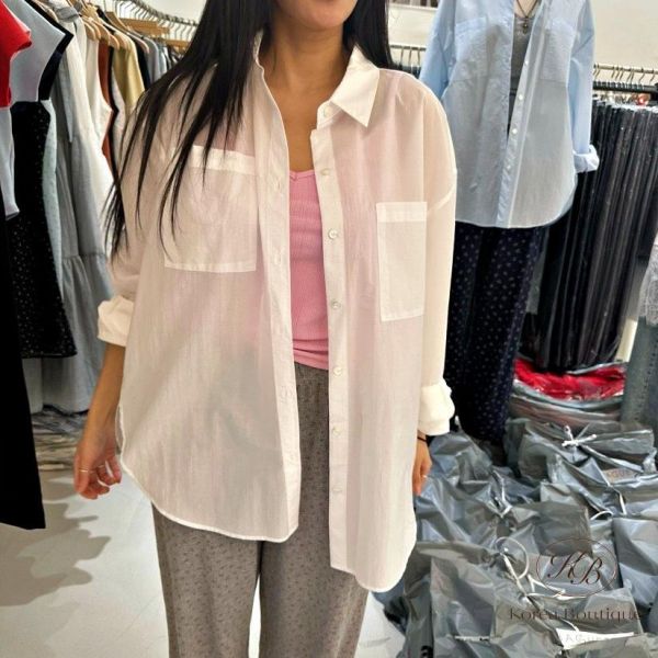 SS359 春季 質感後排釦襯衫 