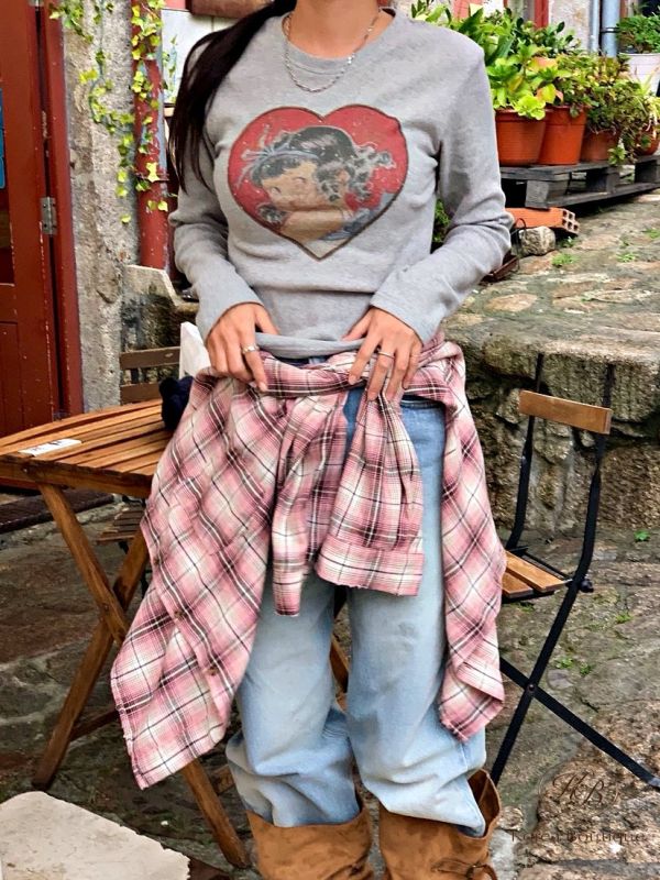 Fw381 秋季 愛心塗鴉上衣 