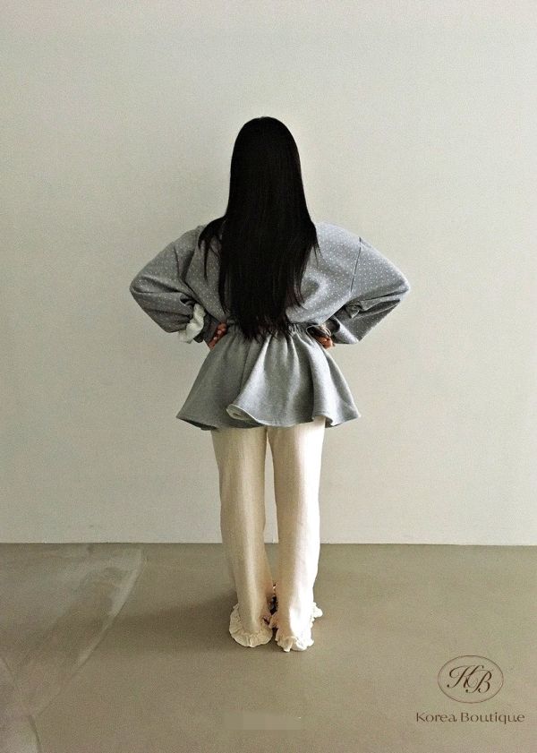 Fw347 秋季 可愛點點polo衫 