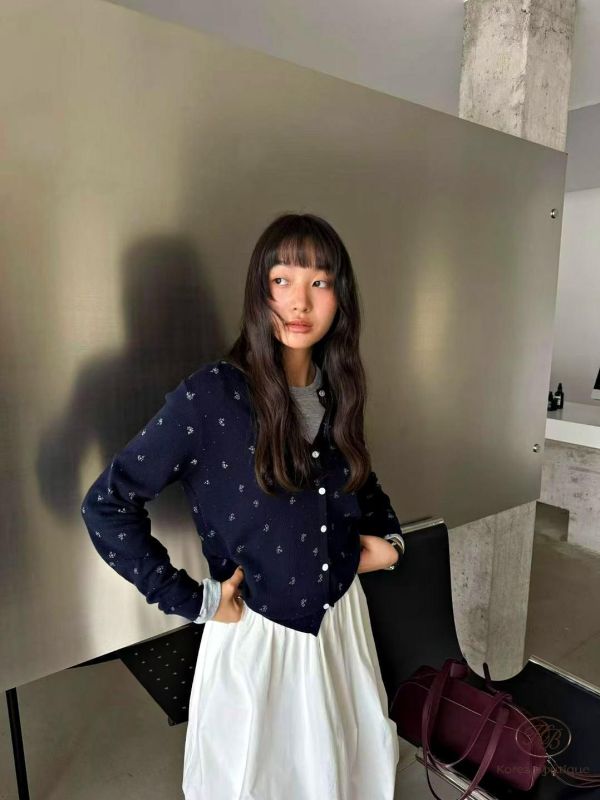 SS190 春季 小碎花博針織小外套 