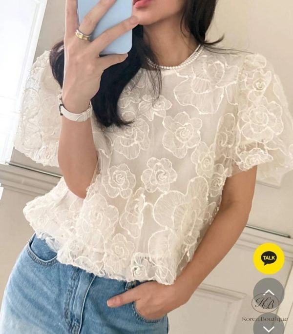 Sv38 夏裝 超美的玫瑰上衣 