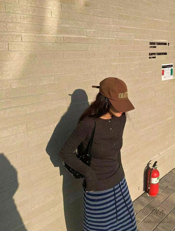 Fw471 冬季 條紋長裙 