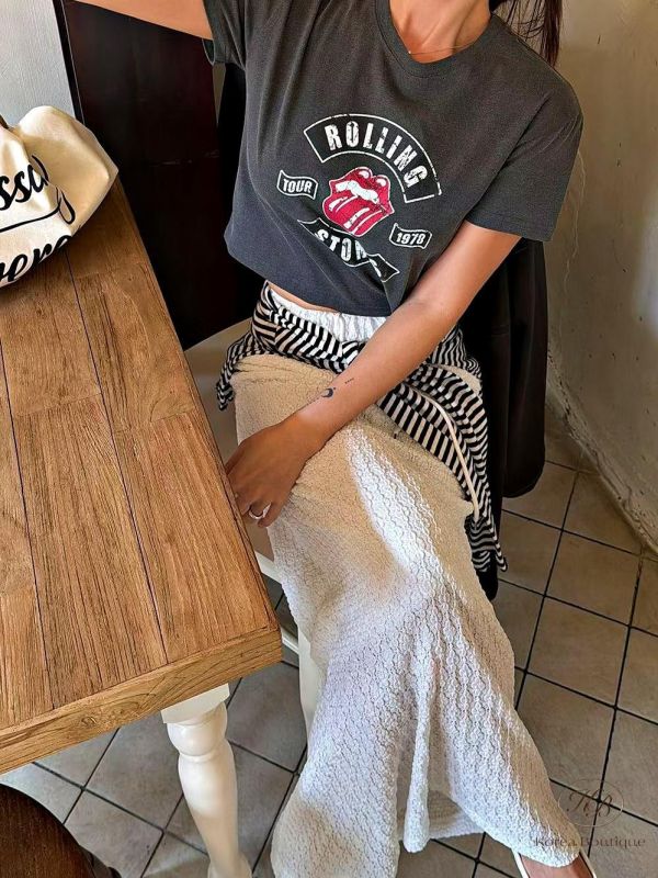 SS469 春季 短版搖滾嘴巴tee 