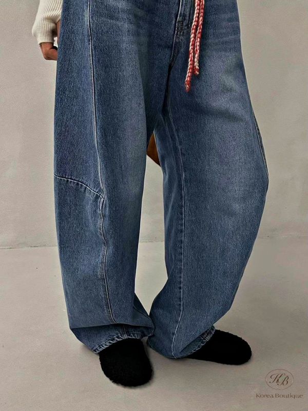 Fw433 冬季 設計家質感彎刀牛仔褲 