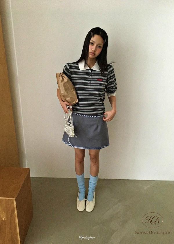 SS433 春季 好好看好搭配的條紋polo衫 