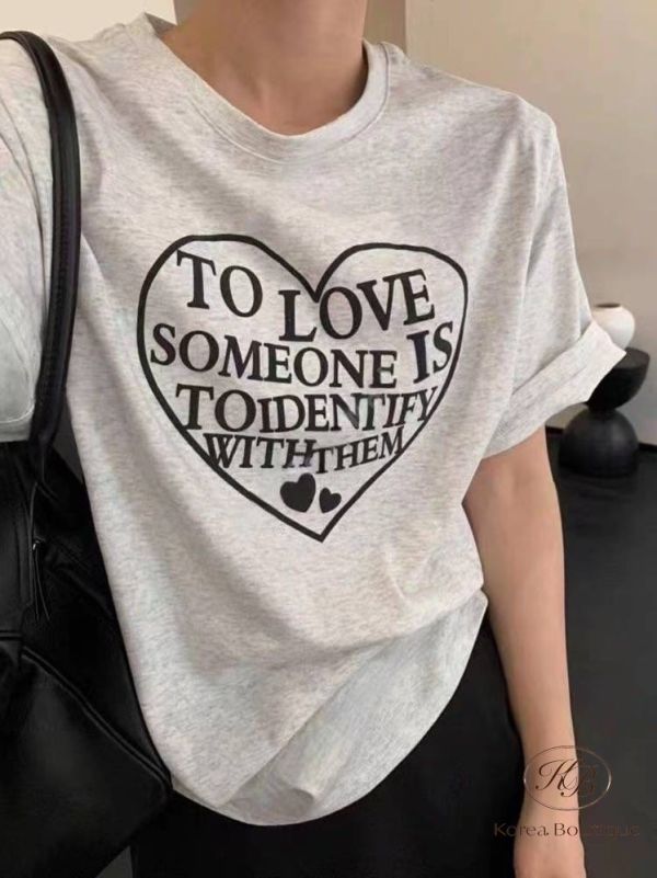 Sv55 夏裝 愛心字母tee 