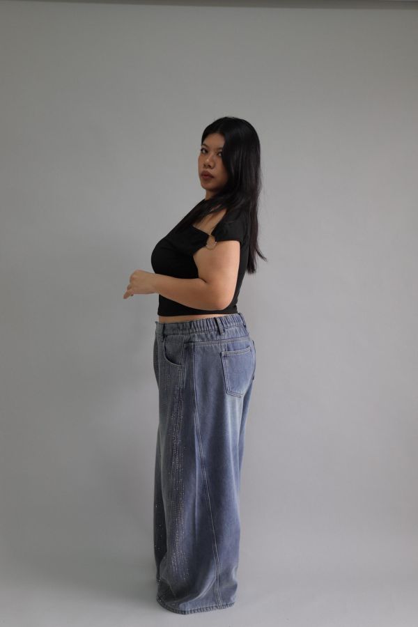 【EASE】厚磅星空彎刀褲 