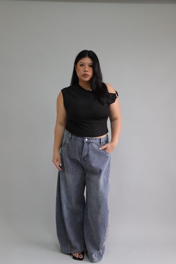 【EASE】厚磅星空彎刀褲 