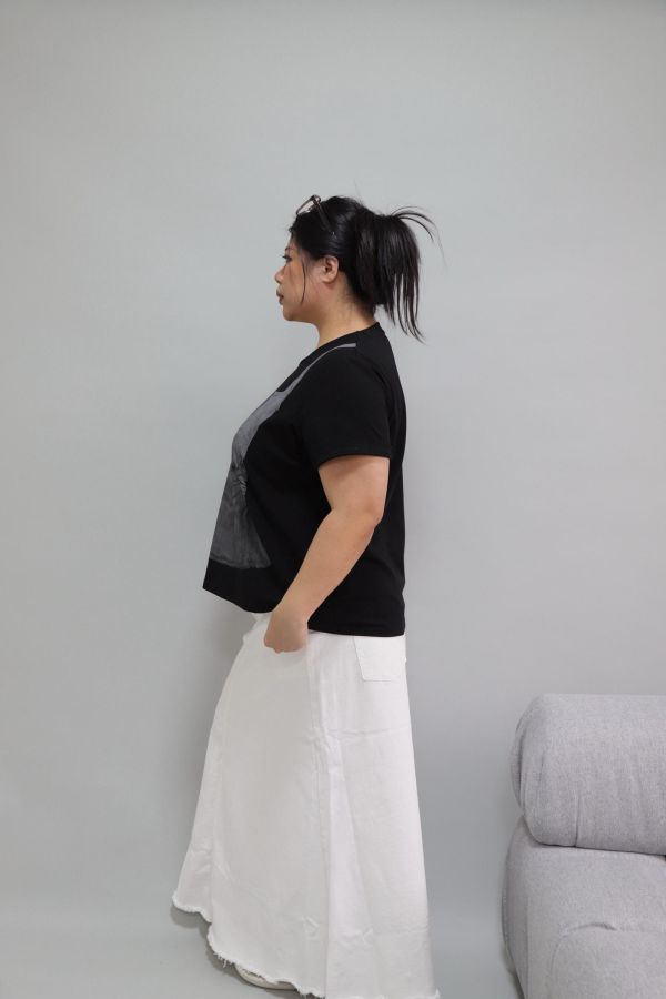 【EASE】不易皺設計感背心T-黑 