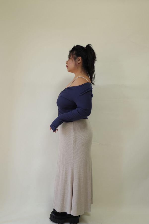 【 EASE 】仿羊絨細肩精緻洋裝(杏) 