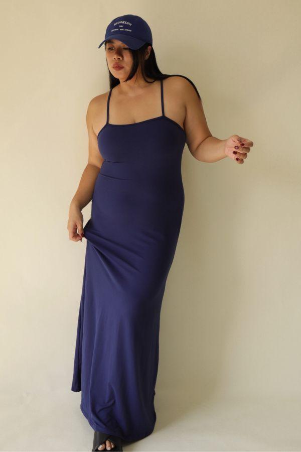 【門市試穿品】極簡後綁帶收腰長洋裝 