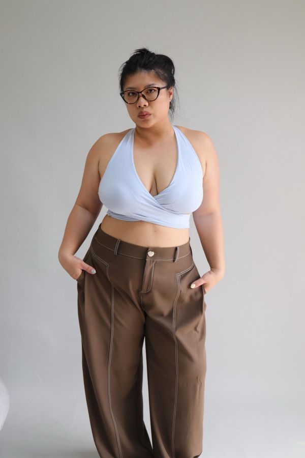 美胸交叉固定杯運動內衣 