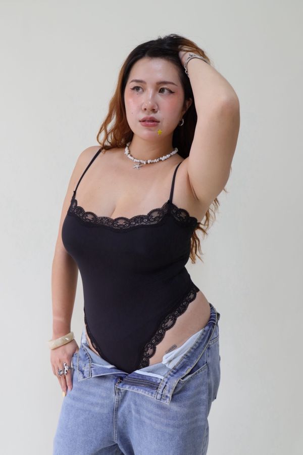 丁字款-辣妹日常彈力好搭BODYSUIT(黑、咖、深紅) 