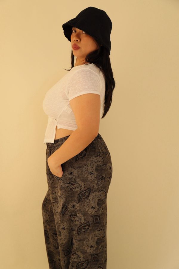 微透不規則圓領T(白) 