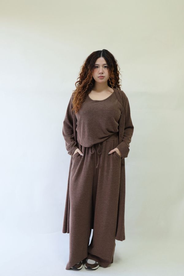 【EASE】新年封神超修身針織三件套-焦糖 