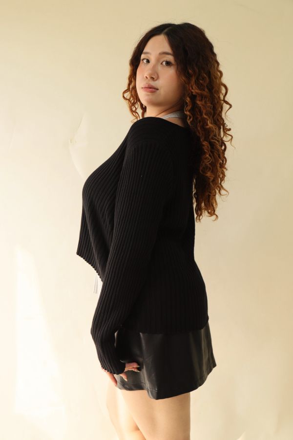 假兩件針織上衣 