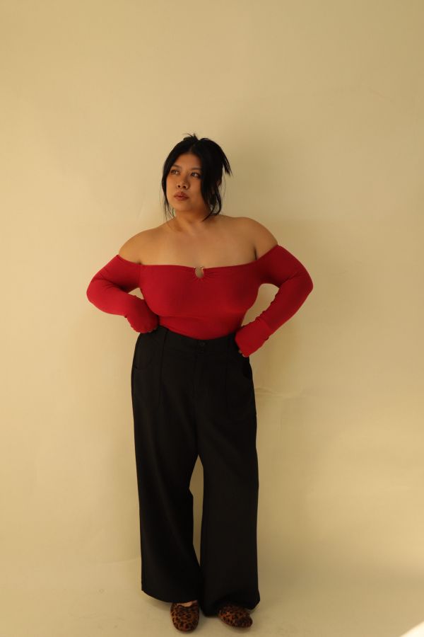 【EASE】長腿系修胯斜紋直筒褲(黑) 