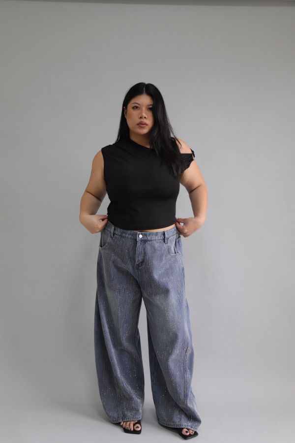 【EASE】厚磅星空彎刀褲 