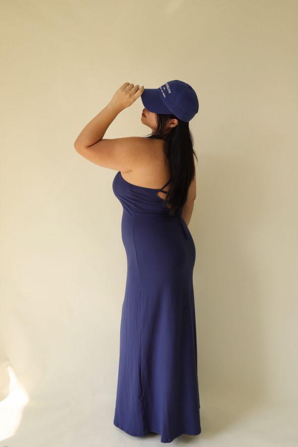 【門市試穿品】極簡後綁帶收腰長洋裝 