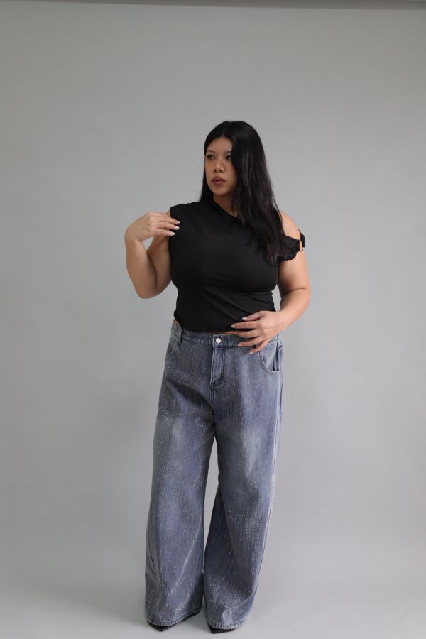 【EASE】厚磅星空彎刀褲 