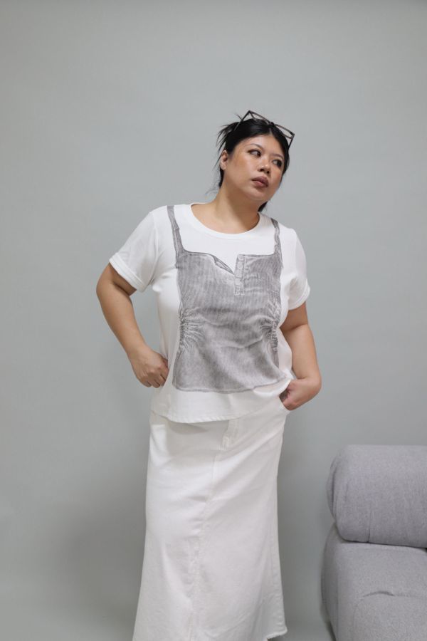 【EASE】不易皺設計感背心T-白 