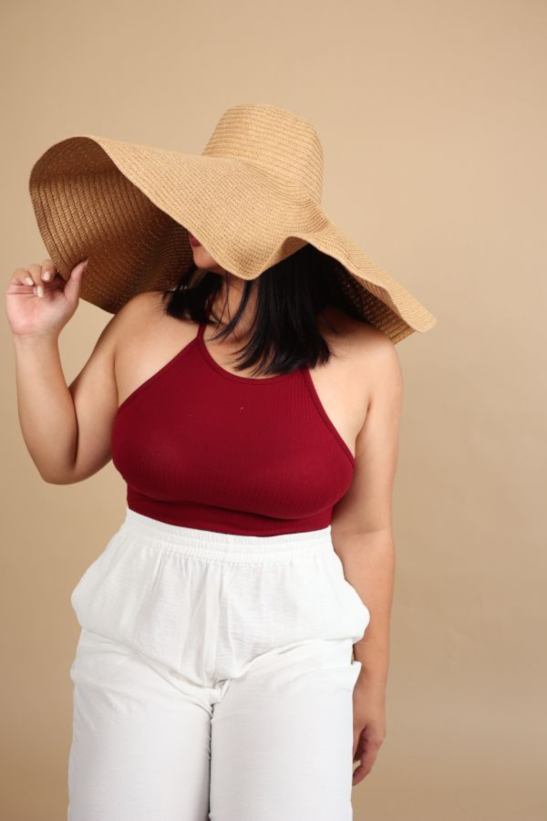 【出清】削肩彈力帶杯背心 