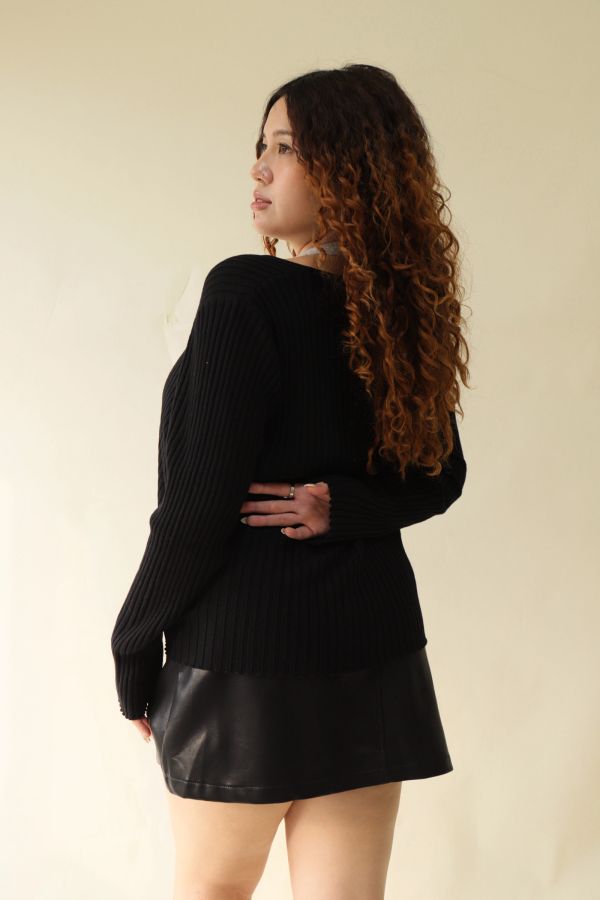 假兩件針織上衣 