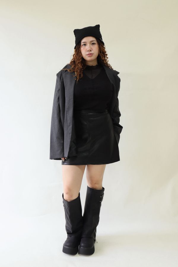 【EASE】廓系穿搭直條紋西裝外套 