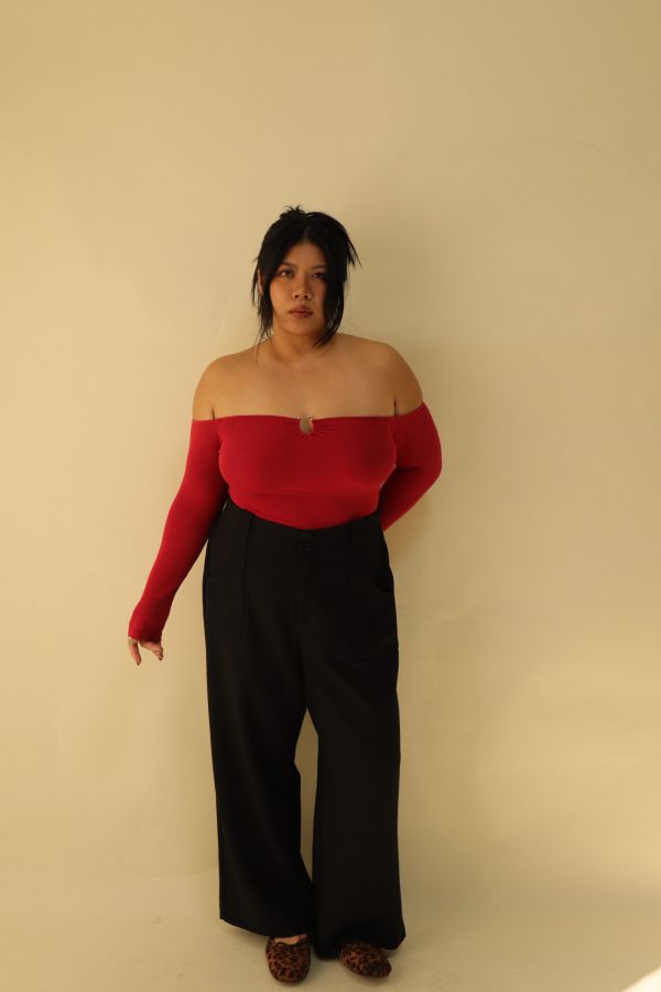 【EASE】長腿系修胯斜紋直筒褲(黑) 