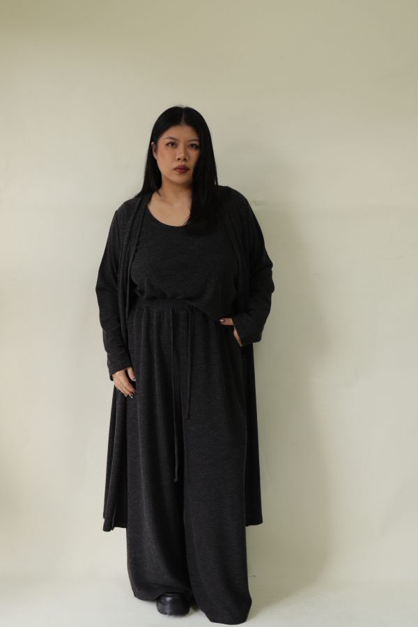 【EASE】新年封神超修身針織三件套-深灰 