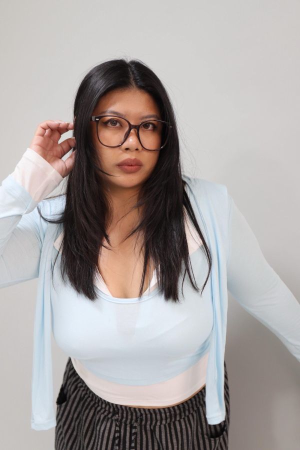 【寬圓臉友善】小臉天花板-15.5CM鏡框 (送磁吸收納盒) 