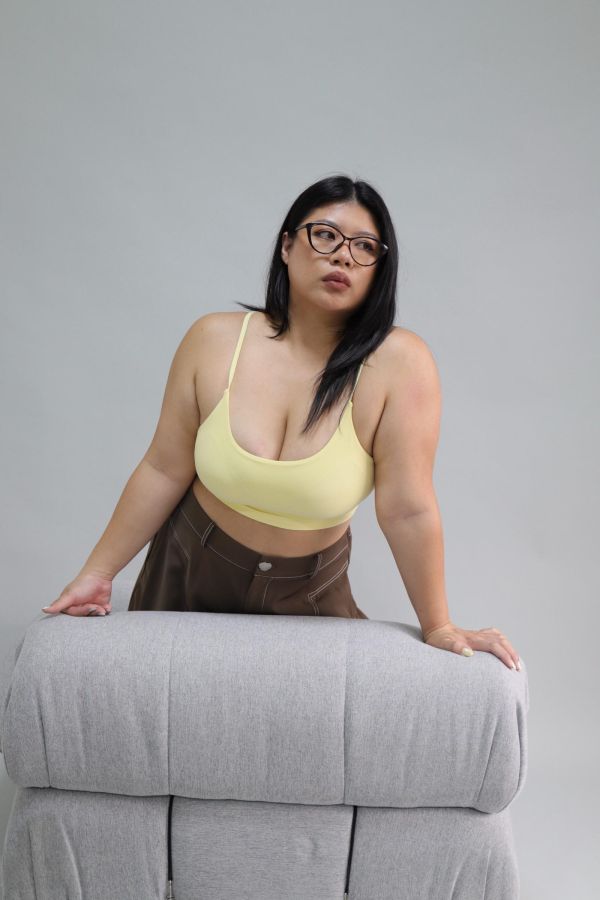 舒芙蕾2.0固定杯運動內衣-奶黃、灰 