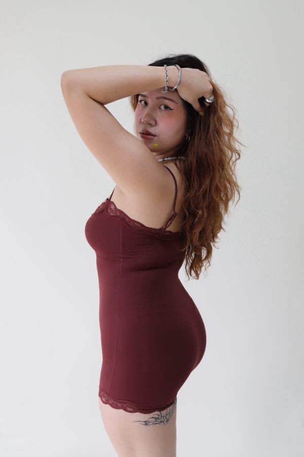 四角款-辣妹日常彈力好搭BODYSUIT(黑、咖、深紅) 